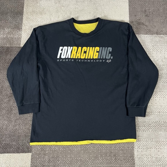 Y2K Fox Racing Sports Technology‎ Reversible Motocross Jersey Shirt Mens XL-2XL - Picture 1 of 6